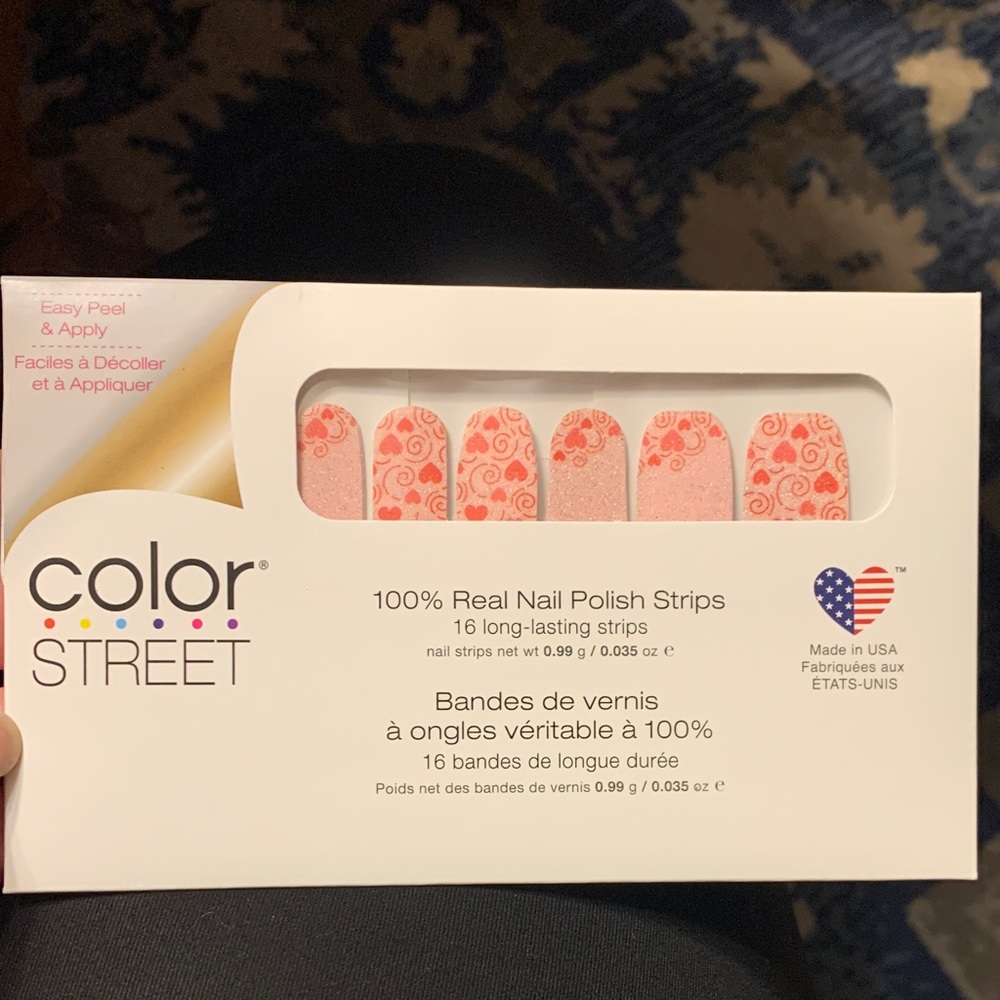 Color Street Pink and Red Nail Strips